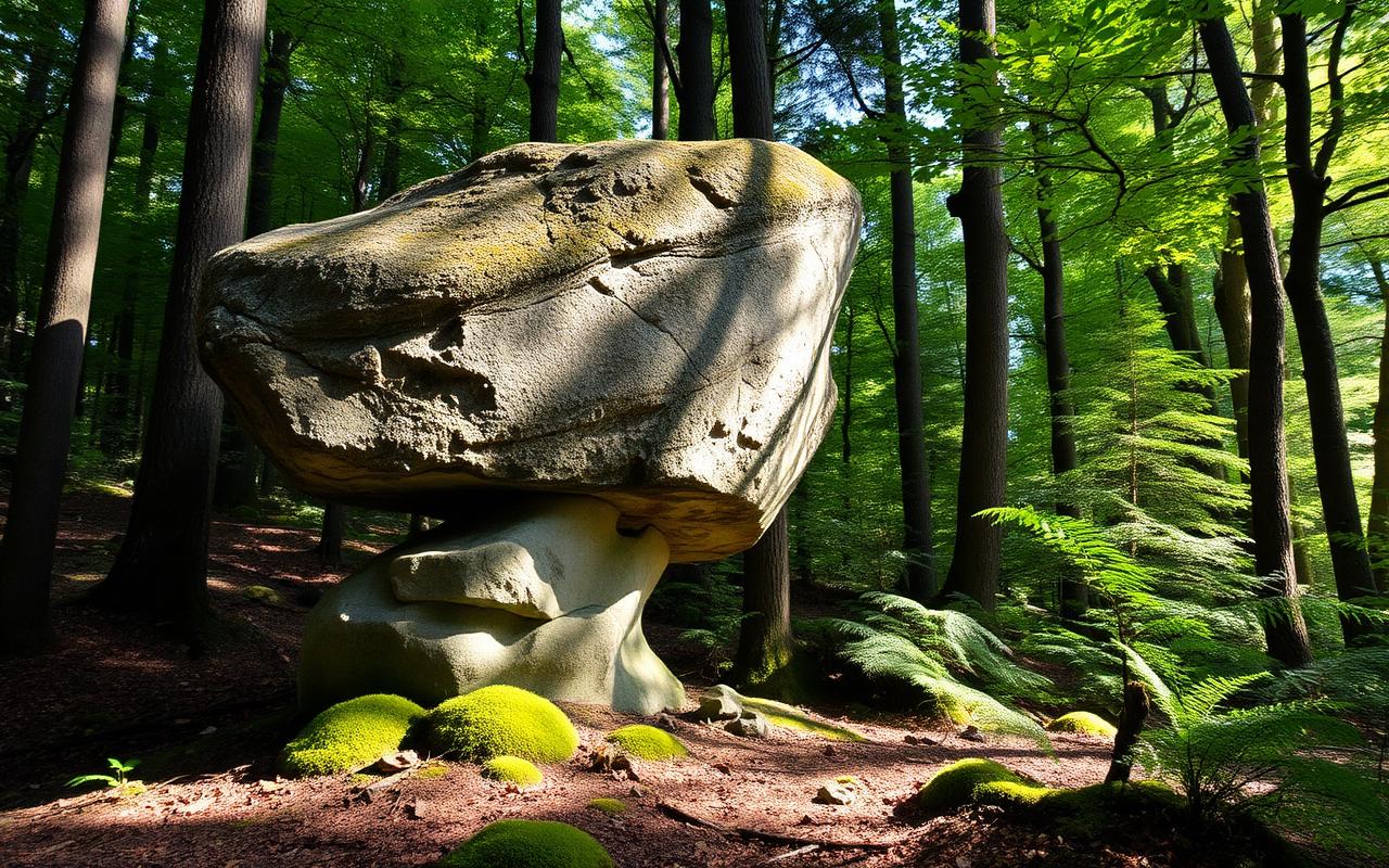 Curiosité géologique : la Pierre qui vire en forêt